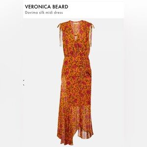 Veronica Beard Dovima Silk Midi Dress